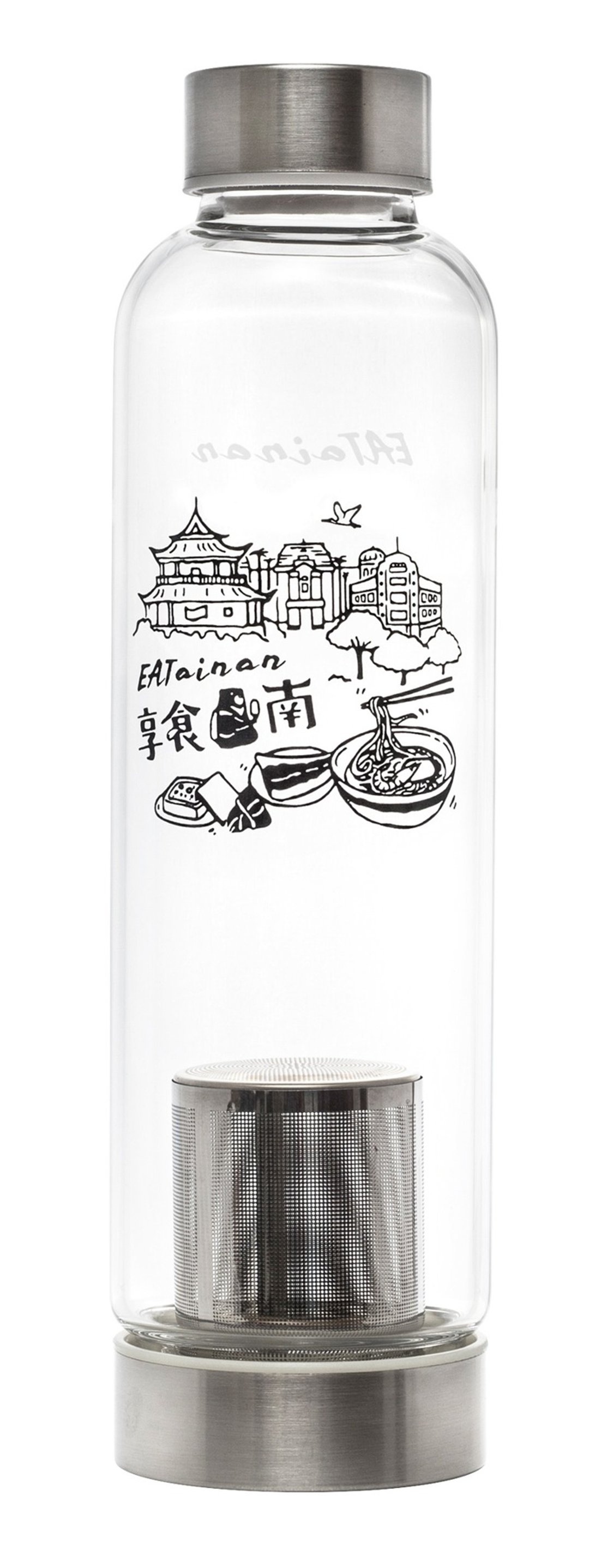 台湾熊好-城市系列茶饮瓶-享食台南 - 随行杯提袋/水壶袋 - 玻璃 金色