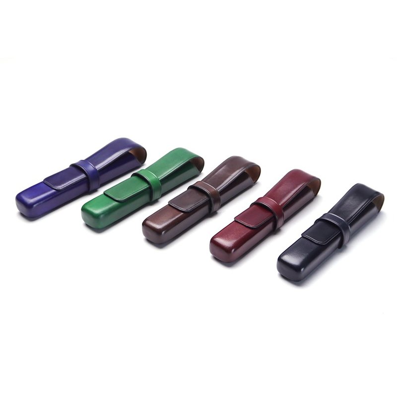 手工笔袋意大利牛皮笔套钢笔套一体无缝塑型工艺定制高端文具礼品 - 铅笔盒/笔袋 - 真皮 多色