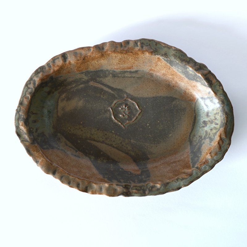 盘里有花 / 手捏中盘 / I - 盘子/餐盘/盘架 - 陶 