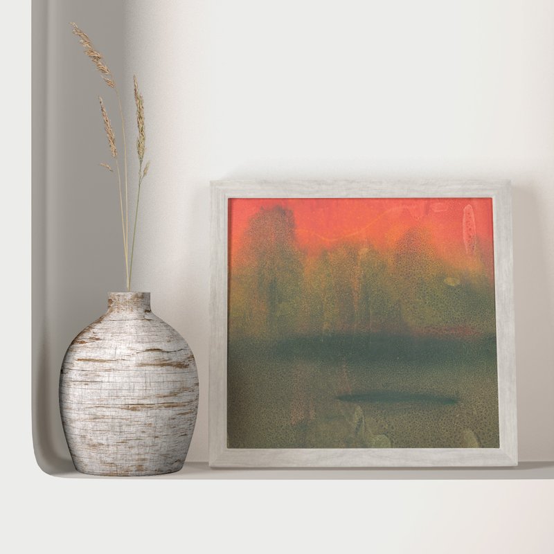 原创压克力风景艺术。家居墙壁装饰、抽像海报、手工礼品 - 墙贴/壁贴 - 纸 绿色