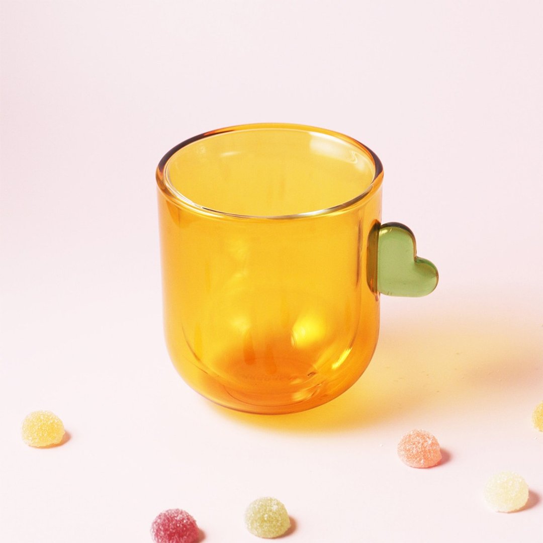 Candy Mug拼接双层玻璃杯-柠檬L - 玻璃杯 - 玻璃 黄色