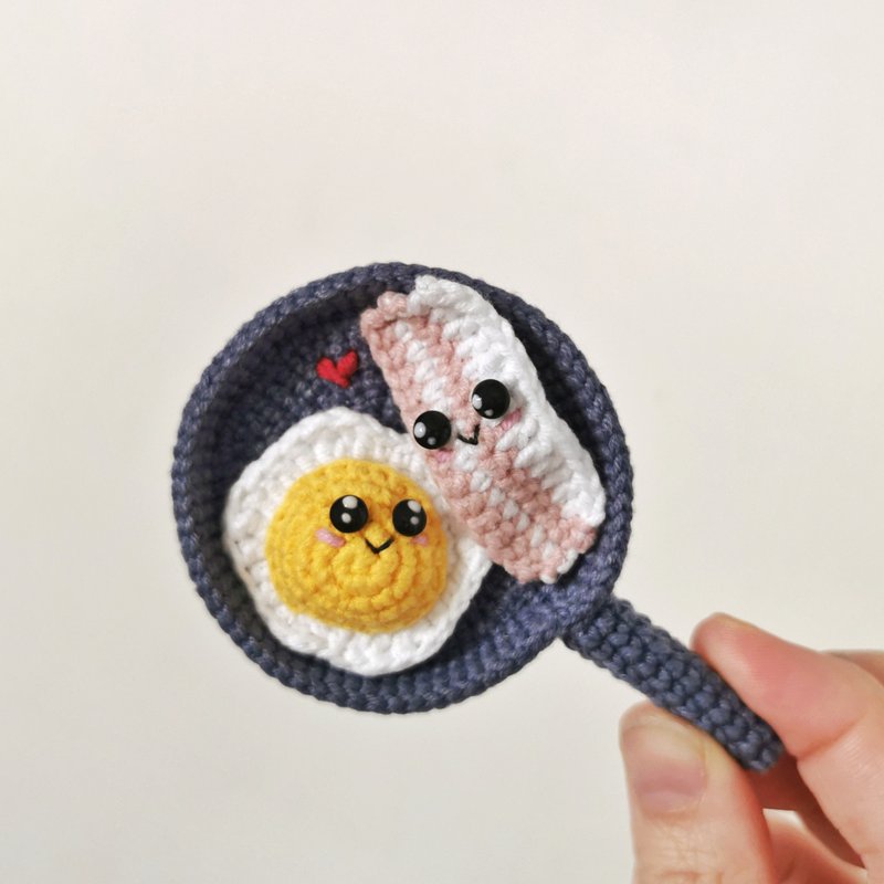 EGG and BACON Crochet Pattern, DIY Amigurumi Cute Gift, PDF Digital Download - 线上课程/教学影片 - 其他材质 
