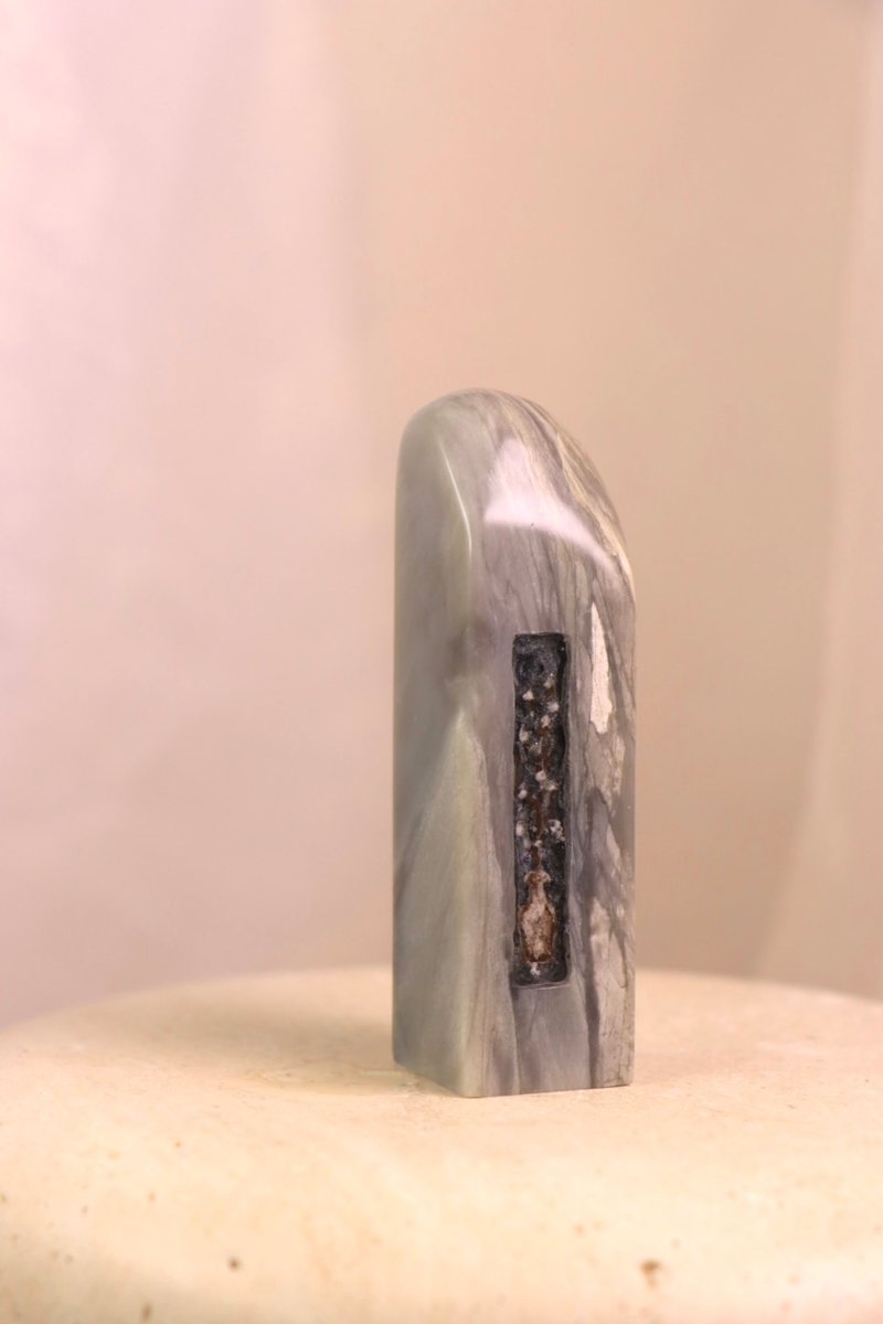 【日好手工刻印・原创树脂单章】侘び・寂び - 印章/印台 - 石头 灰色