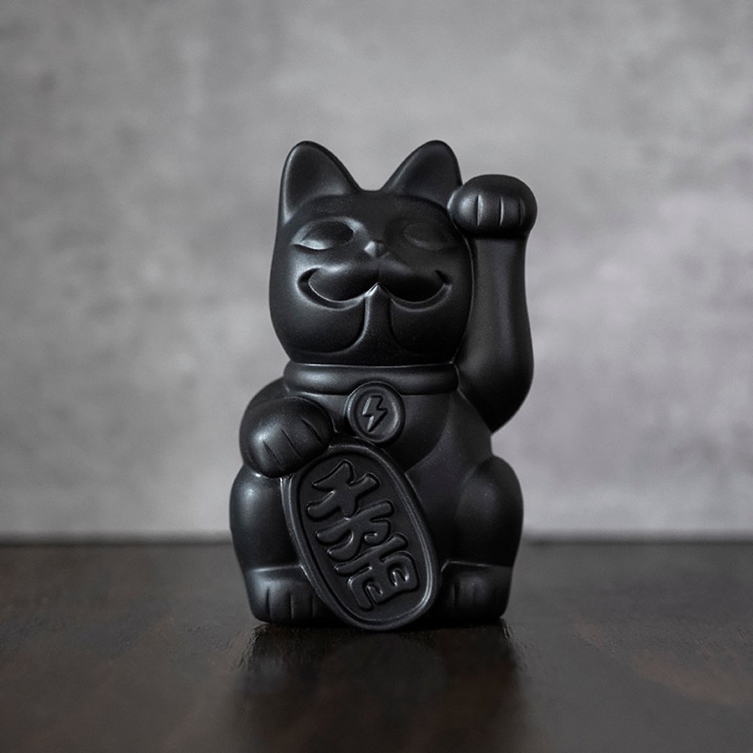 招财猫巴夫-哑黑色 - 摆饰 - 树脂 