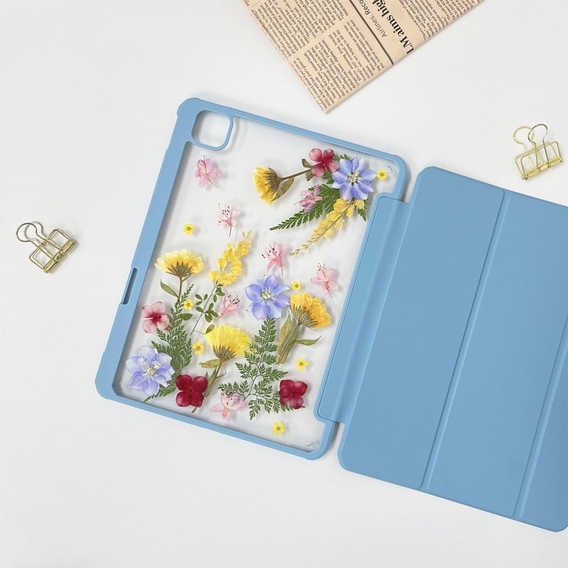 忧郁之花手作押花iPad壳 iPad Air 11寸 13寸 iPad Pro 11寸 13寸 - 手机壳/手机套 - 植物．花 