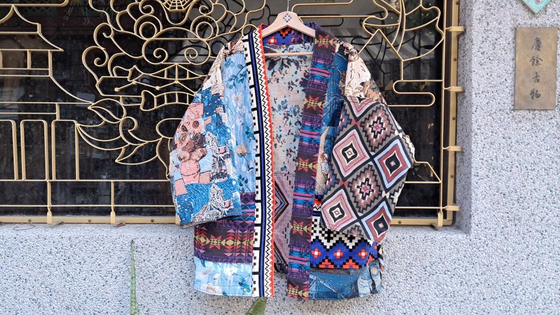 AMIN'S SHINY WORLD 抽象的幻想世界KIMONO   ONLY系列 - 男装外套 - 棉．麻 多色