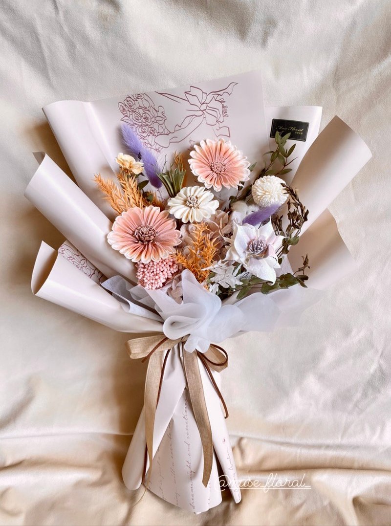 毕业花束/情人节花束/干燥花花束/永生花花束/求婚花束 - 干燥花/捧花 - 纸 