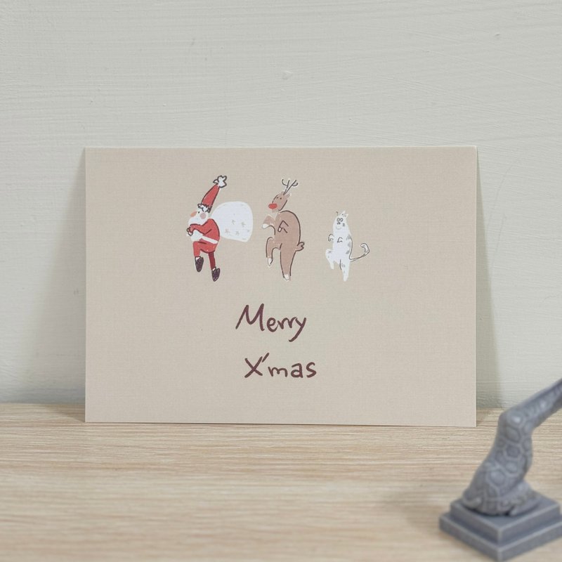 偷偷摸摸圣诞快乐 / 圣诞卡 Carrie Xmas Card - 卡片/明信片 - 纸 卡其色