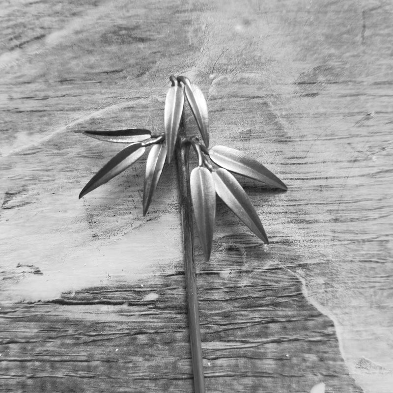 竹叶发簪s955纯银银饰民族风汉服头饰配饰 - 发饰 - 其他金属 