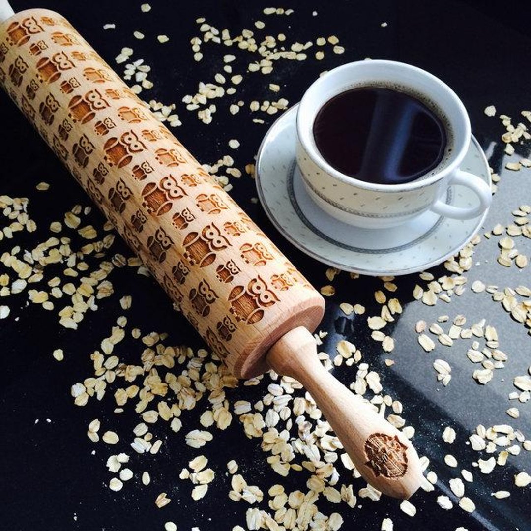 Owl rolling pin * OWLS - 厨房用具 - 木头 