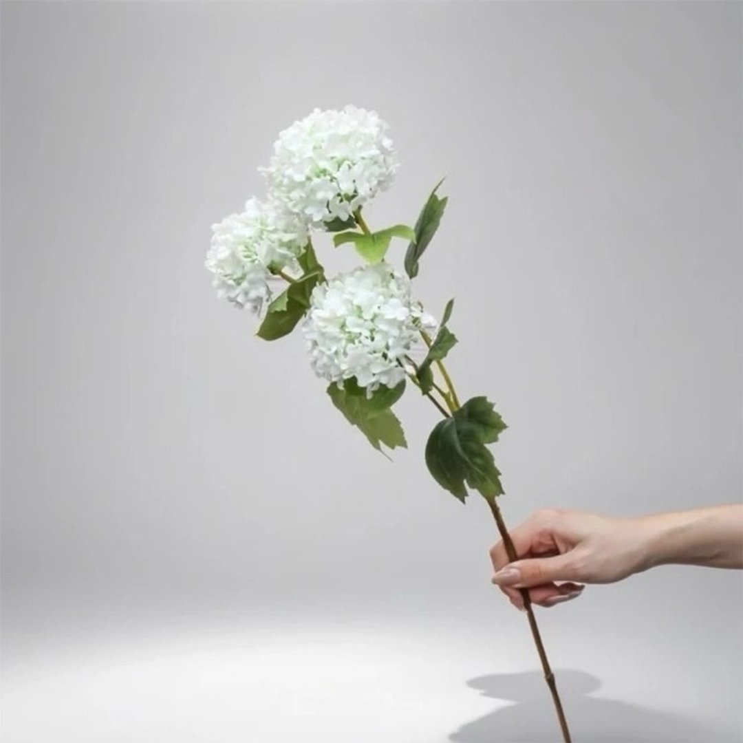 京都夏日绣球高雅白仿真花花材(1入组) - 摆饰 - 塑料 黄色