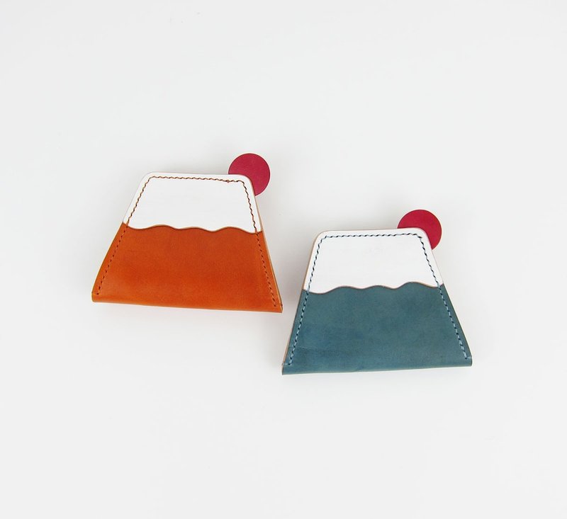 【富士山造型零钱包 / 夕阳・晨曦】 - 零钱包 - 真皮 多色