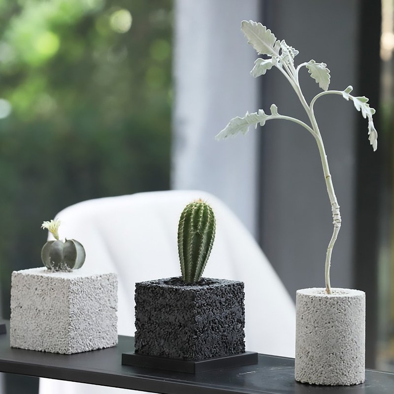 【炭草花】毕业季谢师礼  竹炭植栽可写贺卡 多肉盆栽 植物花盆 - 植栽/盆栽 - 其他材质 银色