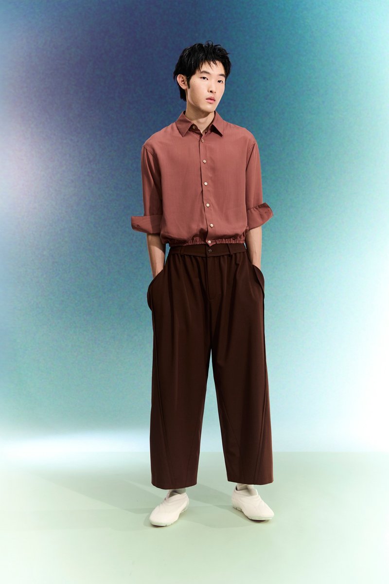 七分袖衬衫 - 女装衬衫 - 聚酯纤维 白色