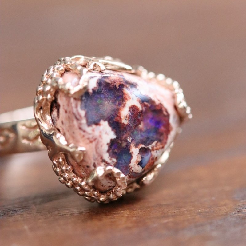 K10埃及风猫咪黄金戒指 - 戒指 - 贵金属 金色