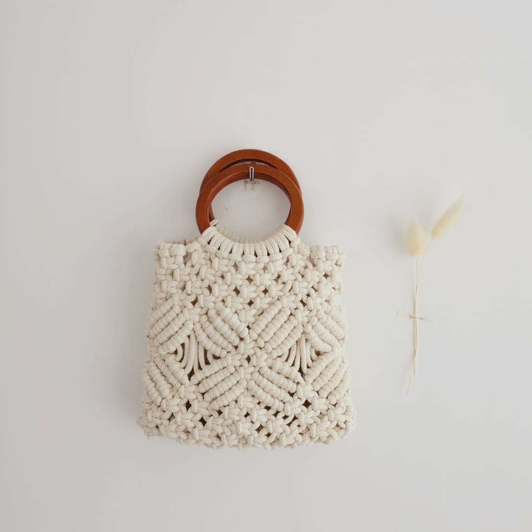 手作编织网袋-Macrame Net Bag 。1人成团 - 编织/羊毛毡/布艺 - 棉．麻 