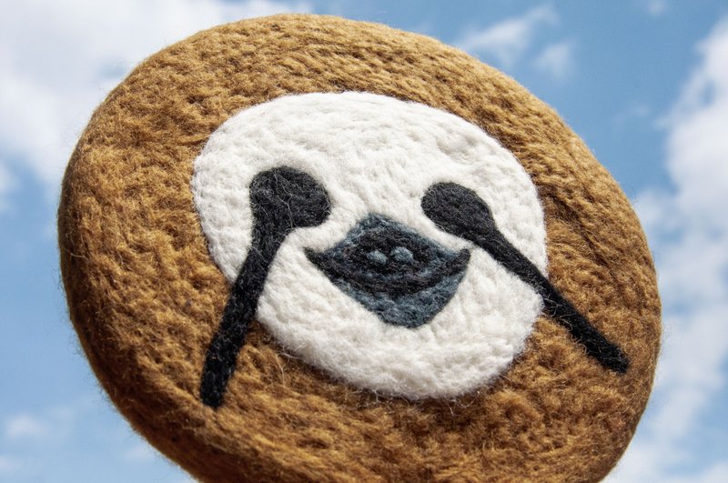 露营道具 野餐垫 羊毛毡 彩虹 隔热垫 羊毛毡锅垫-可爱树懒动物园 - 餐垫/桌巾 - 羊毛 多色