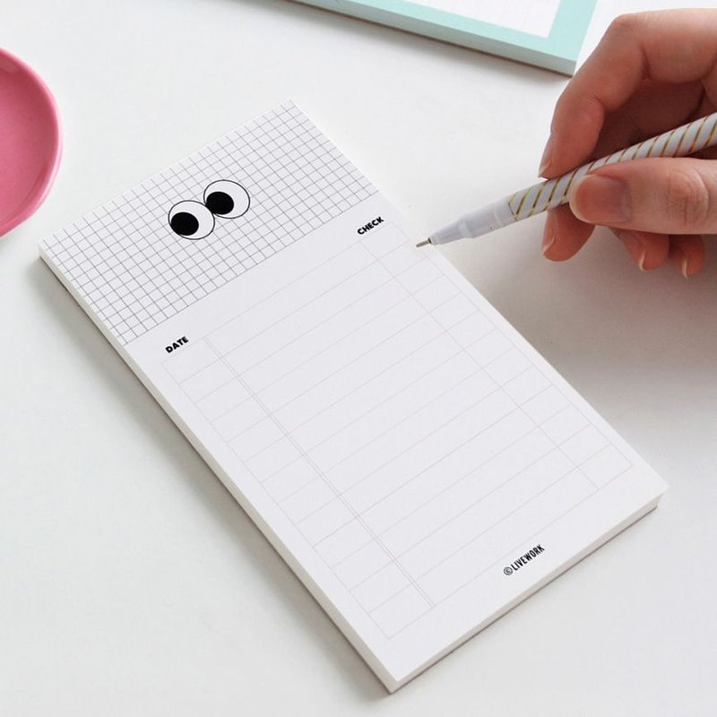 Livework-SomSom待办事项清单-大眼睛,LWK33677 - 便条纸/标签贴 - 纸 白色