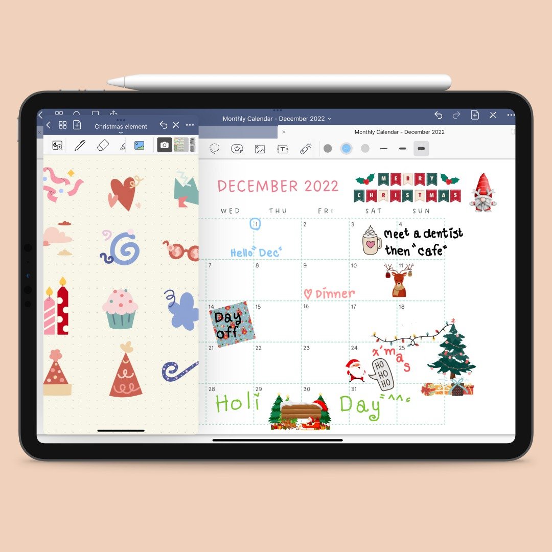 Digital Stickers Christmas Pack 150++,Christmas Stickers,Pre-cropped,Goodnote - 电脑手机桌布/贴图/App 图示 - 其他材质 
