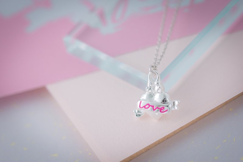 心锁系列 -相依 爱心造型项链(NLAJA1023N) - 项链 - 银 银色