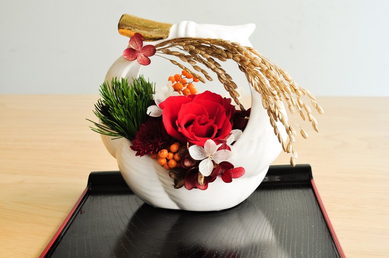 SHIMENAWA │注连绳 圆形恒星花礼 - 植栽/盆栽 - 植物．花 红色