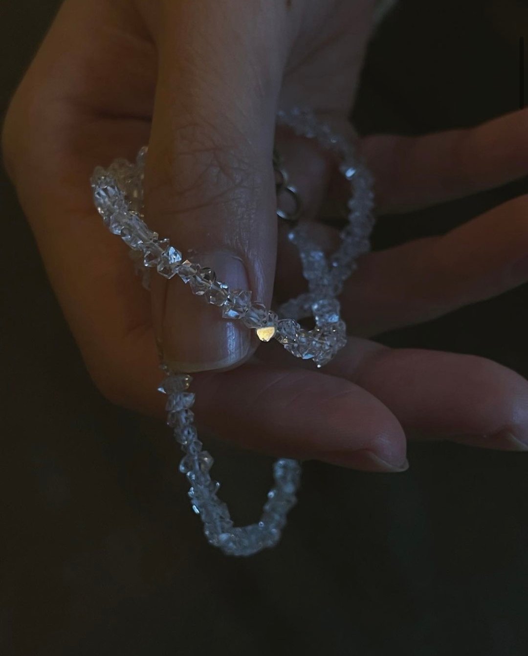 赫基蒙能量石短链/有延长链 水晶 能量石 七夕 情人节礼物 钻 - 项链 - 钻石 金色