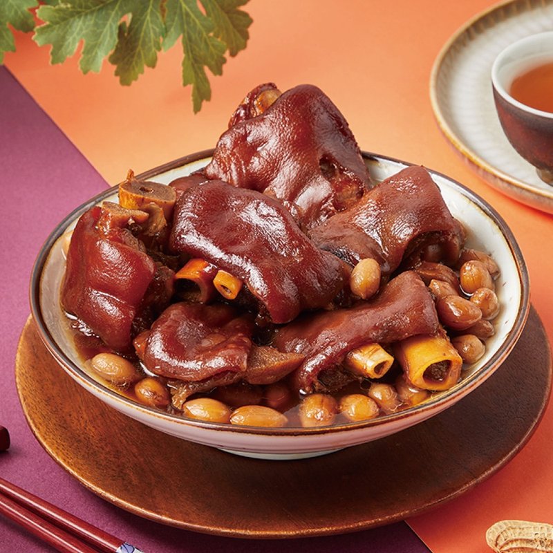 【锦霞楼】红烧花生猪脚礼盒-550g(固形物400g) - 其他 - 其他材质 红色