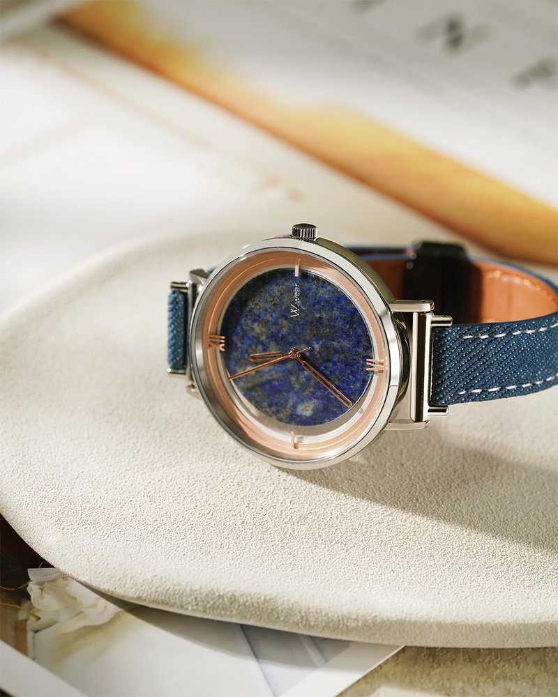 真石弓形镂空 - 白大理石 - 女表 - 玻璃 白色