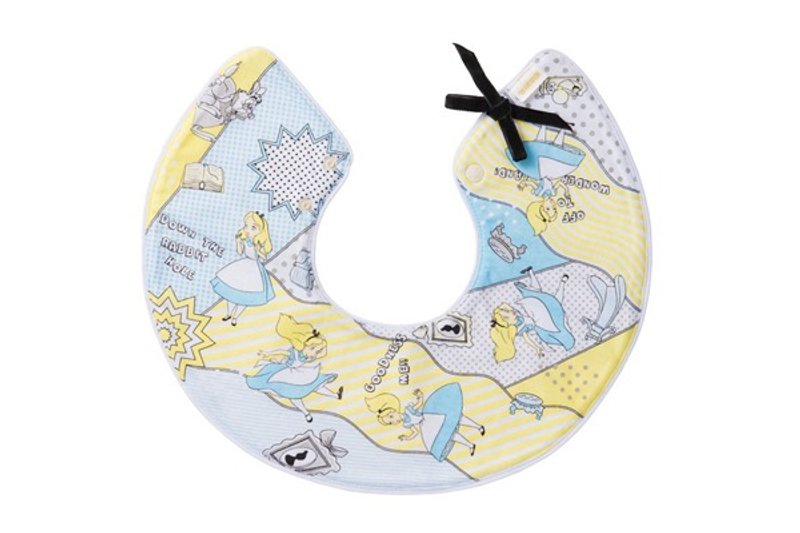 【日本MARLMARL】宝宝围兜兜 爱丽丝 - 围嘴/口水巾 - 棉．麻 黄色