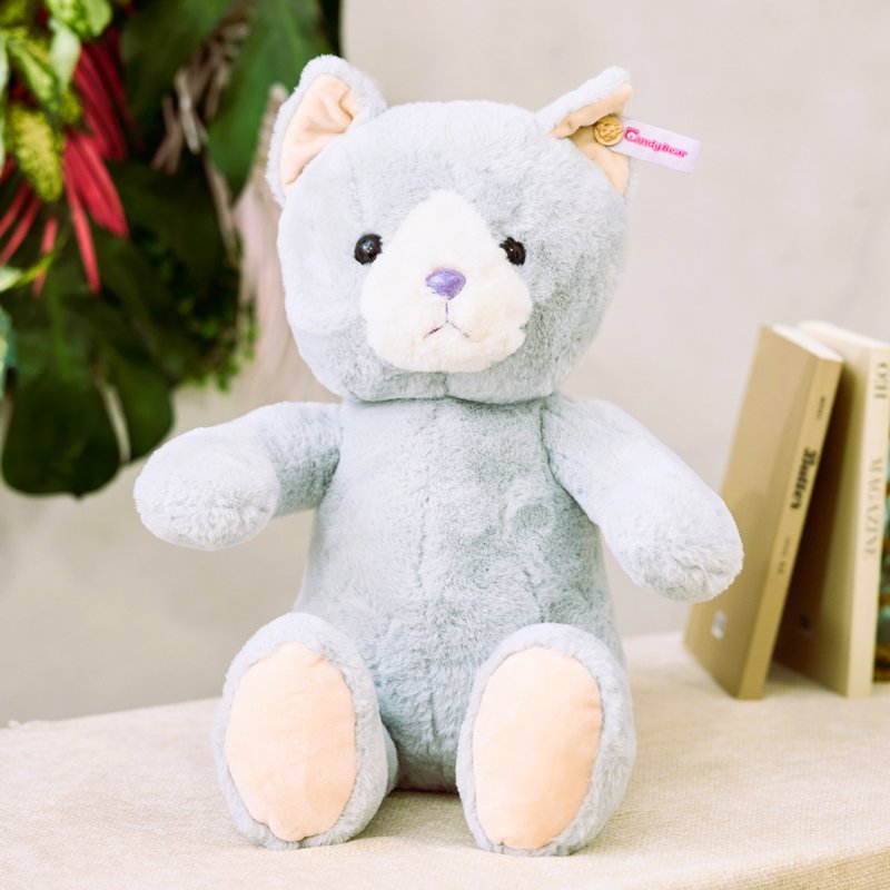 CANDY BEAR 不长胡子的大灰猫 50cm - 玩偶/公仔 - 聚酯纤维 灰色