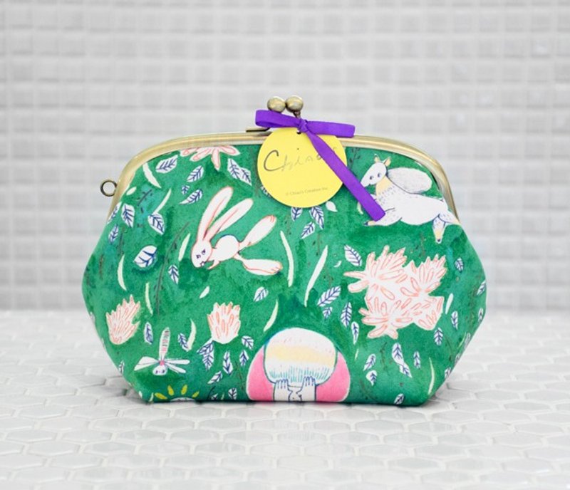 NEW【捉迷藏】口金化妆包/收纳包。质感大升级！！ - 化妆包/杂物包 - 其他材质 绿色