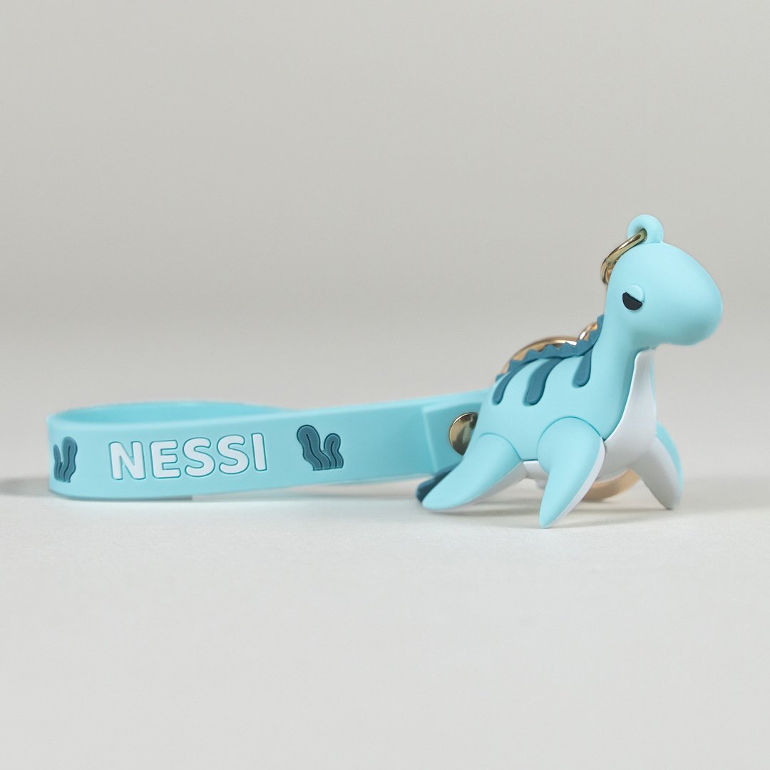 Bellzi |  Nessi Figure Keychain 尼斯湖水怪立体公仔吊饰 - 钥匙链/钥匙包 - 硅胶 蓝色