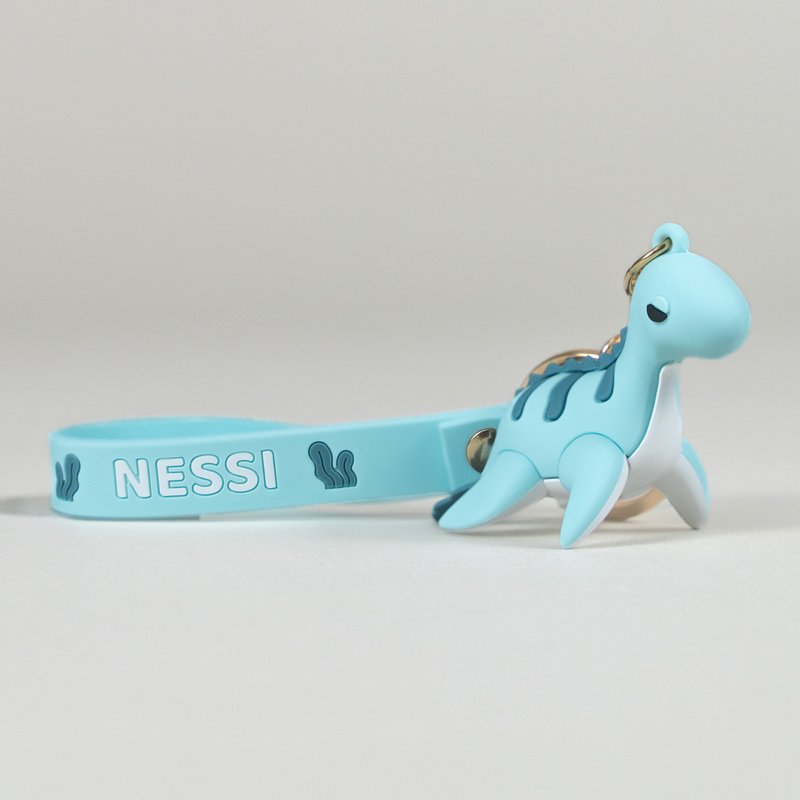 Bellzi |  Nessi Figure Keychain 尼斯湖水怪立体公仔吊饰 - 钥匙链/钥匙包 - 硅胶 蓝色