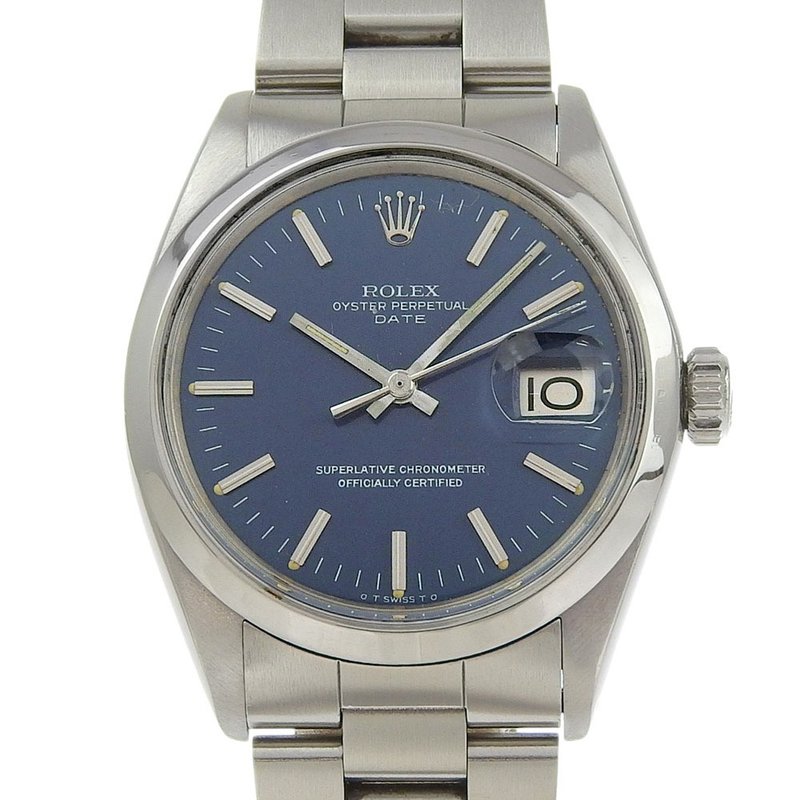 【日本直送】劳力士 ROLEX Date 自动腕表 cal.1570 1500 不锈钢 自动上链 指针式 蓝色表盘 男款【二手】 - 女表 - 不锈钢 蓝色