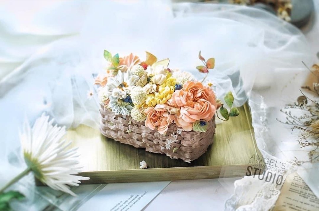 低糖豆沙挤花・花篮蛋糕教学体验 - 美食 - 其他材质 