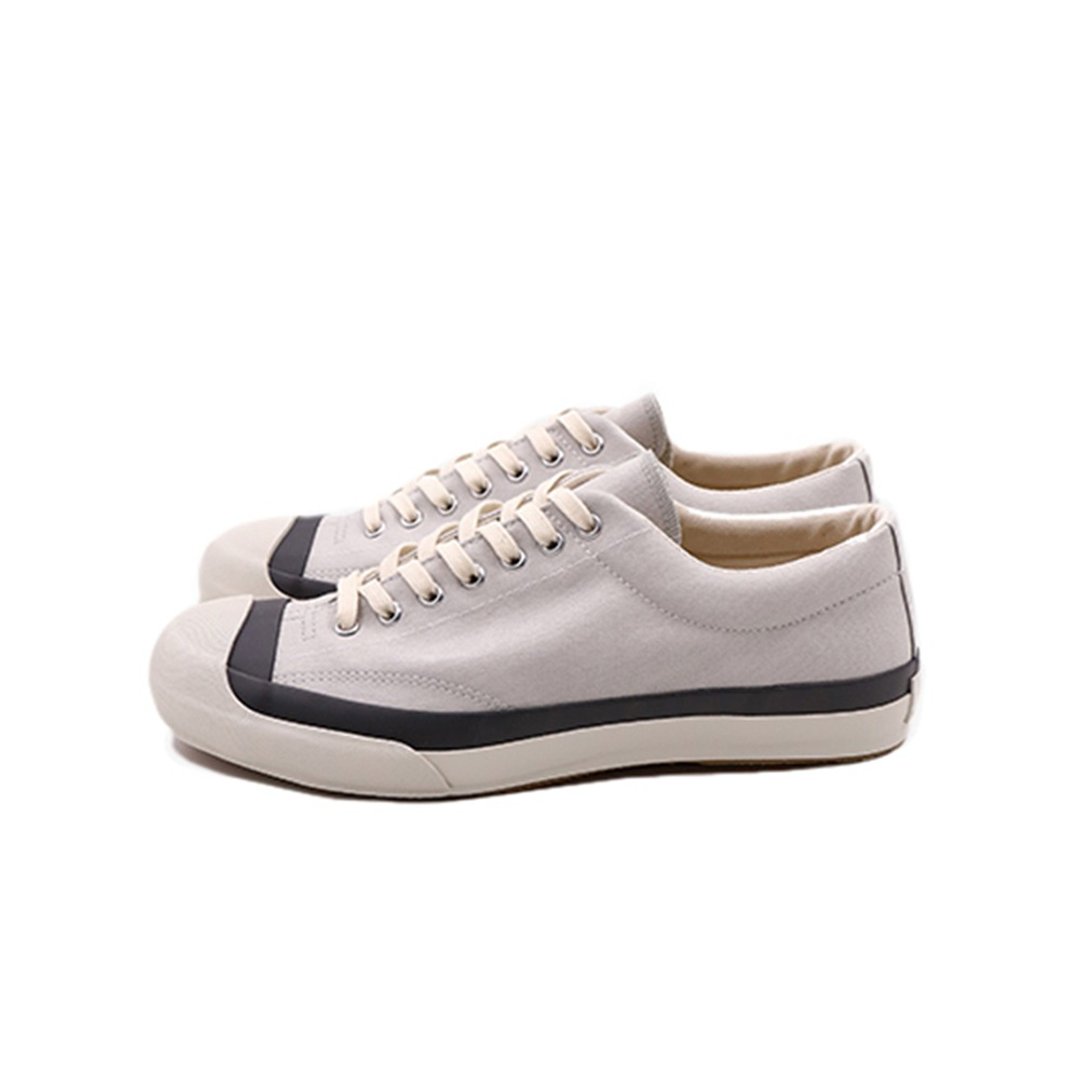日本久留米月星职人品牌 - GYM COURT - LIGHT GRAY - 男款休闲鞋 - 其他材质 白色