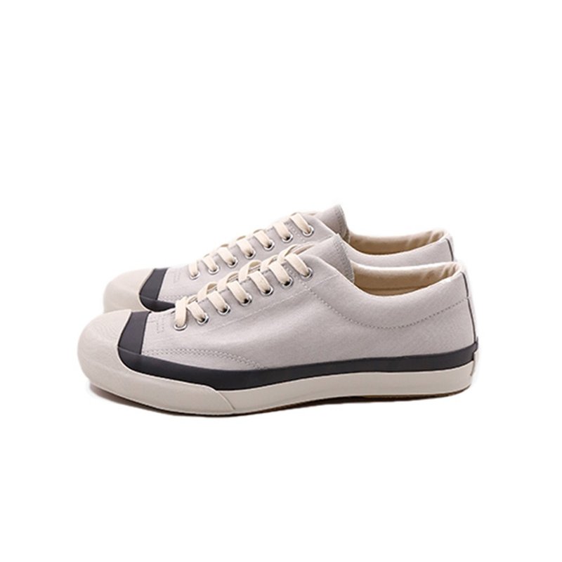 日本久留米月星职人品牌 - GYM COURT - LIGHT GRAY - 男款休闲鞋 - 其他材质 白色