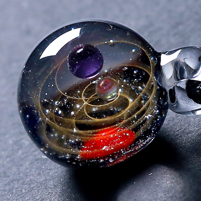 【原创宇宙琉璃项链】日本银河玻璃吊坠圣诞星空送礼生日饰品礼物 - 项链 - 玻璃 