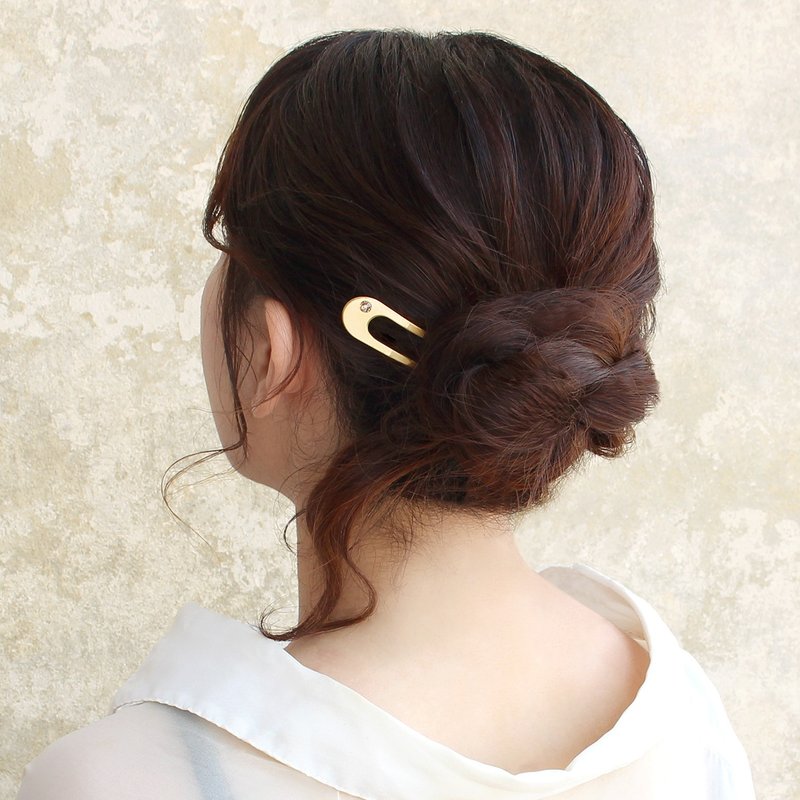 夏秋限定 / KANZASHI Hair pin / canon - Golden light - 发饰 - 其他金属 金色