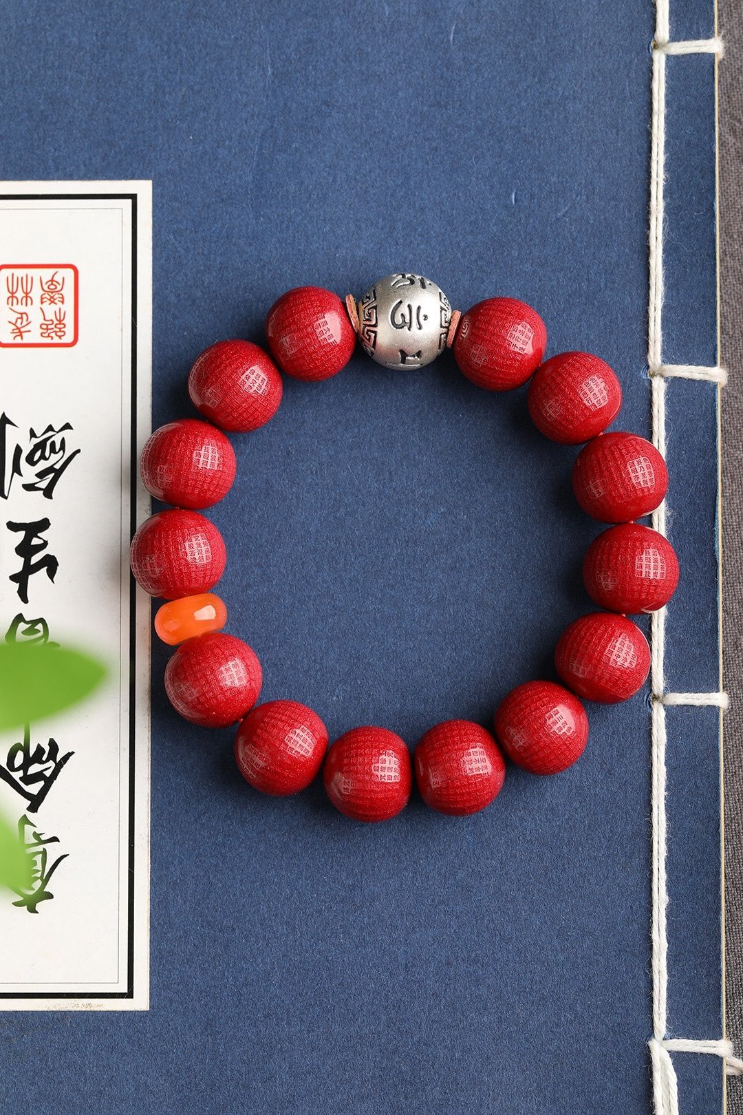 天然原矿朱砂手鍊 紫金砂手串 朱砂含量95%以上 关注领取优惠卷 - 手链/手环 - 宝石 
