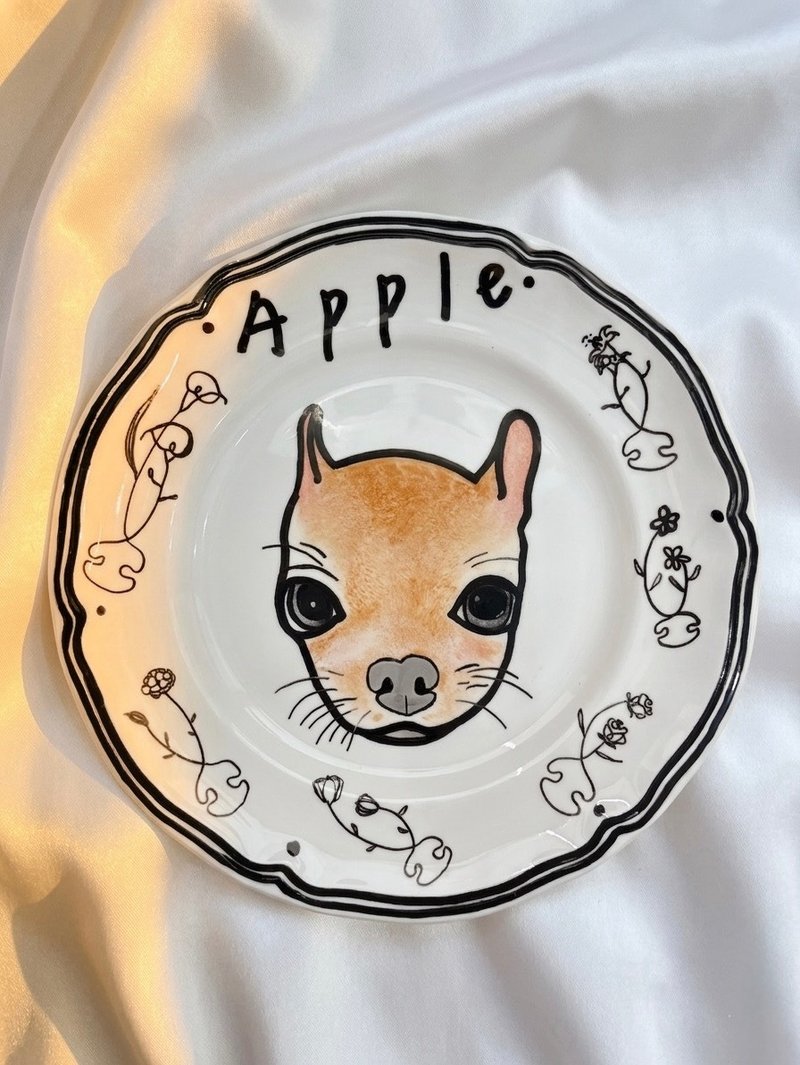 宠物插画定制盘  似颜绘  定制化 - 订制画像 - 瓷 白色