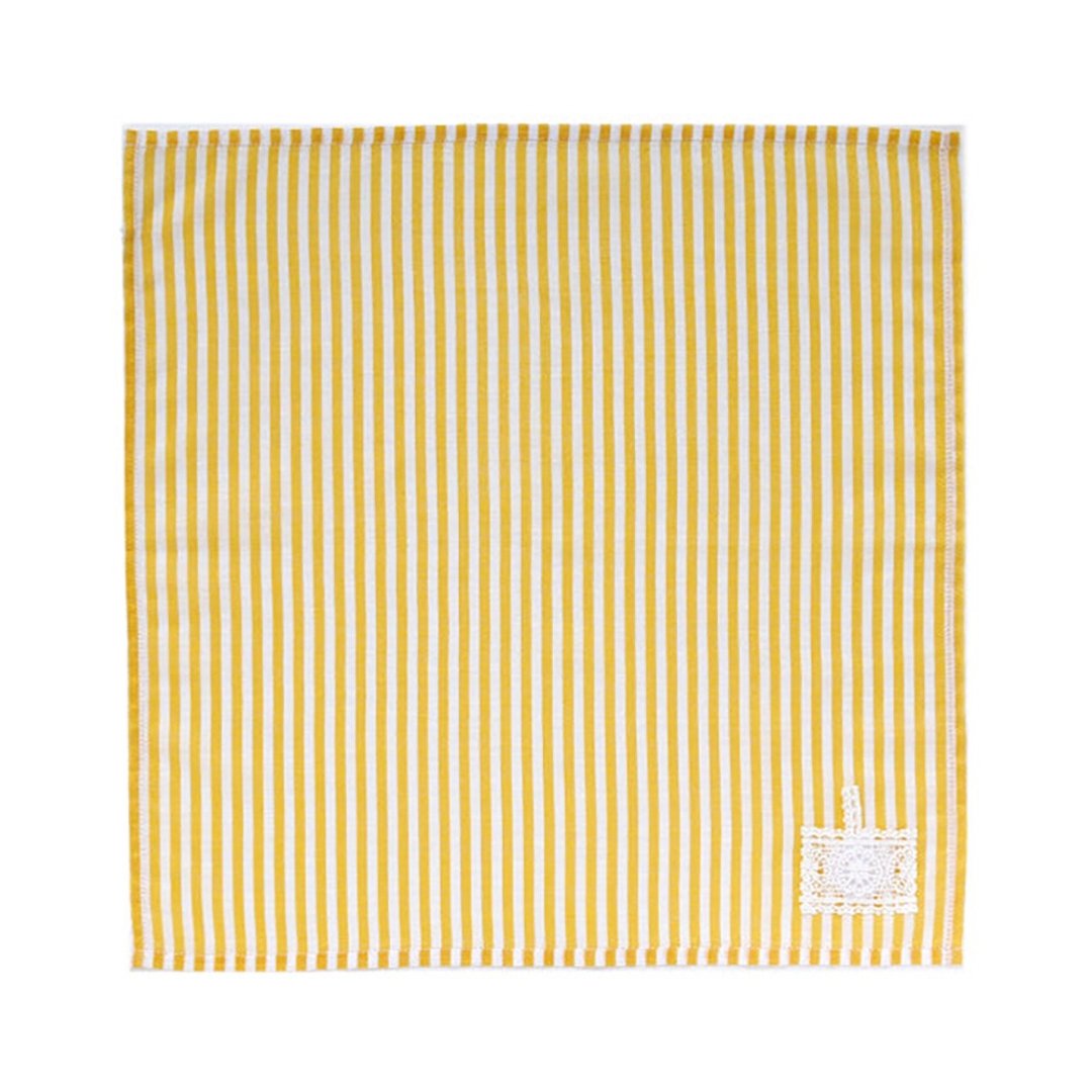 双11特卖商品 香氛袋手帕 黄色 41×41cm 100%纯棉 日本制 - 手帕/方巾 - 棉 黄色