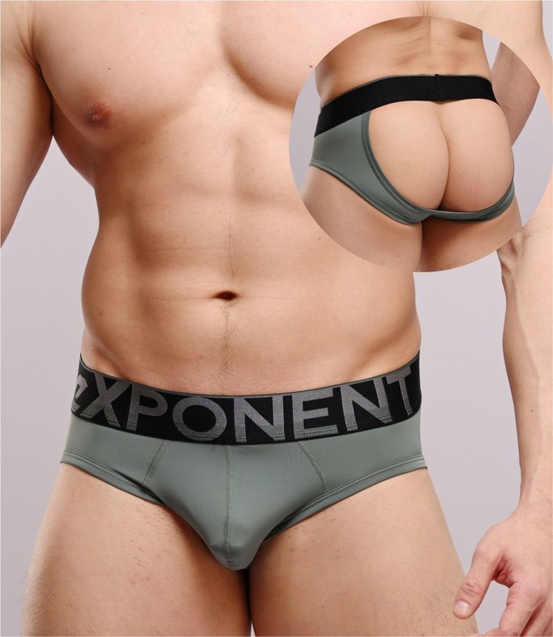 (3色)DYNA Smooth 旷野骑士 超滑顺凉感 后空内裤 - 军绿 - 男士内衣裤 - 尼龙 绿色