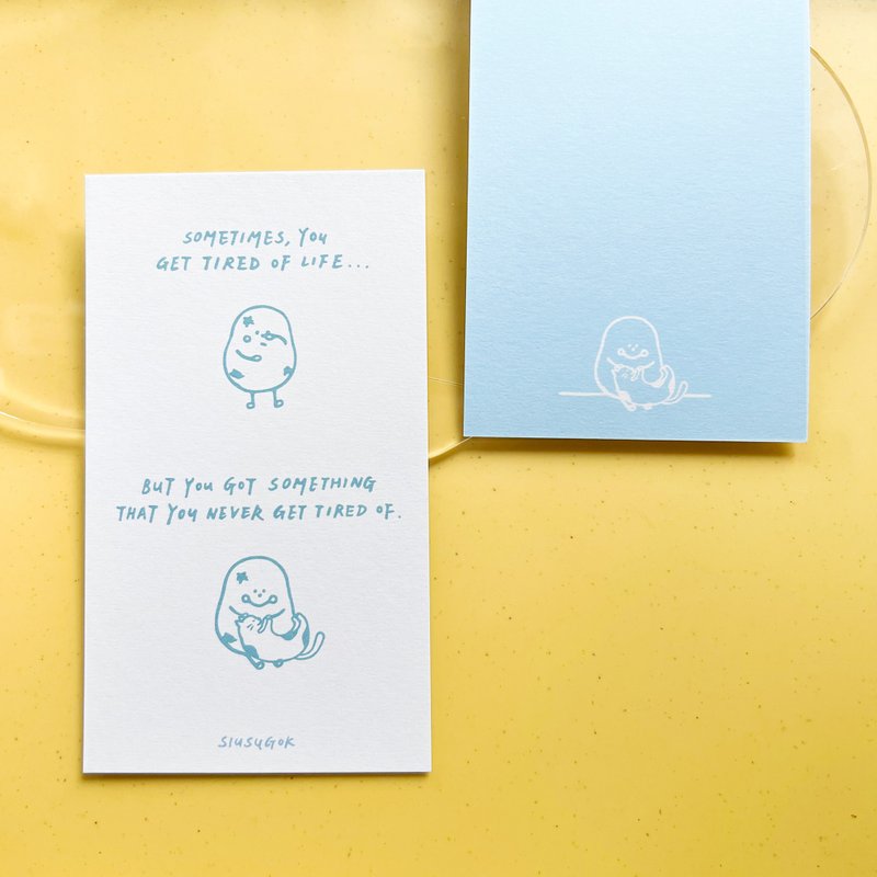小薯格#03 Something you never get tired of... (汪版) - 卡片/明信片 - 纸 蓝色