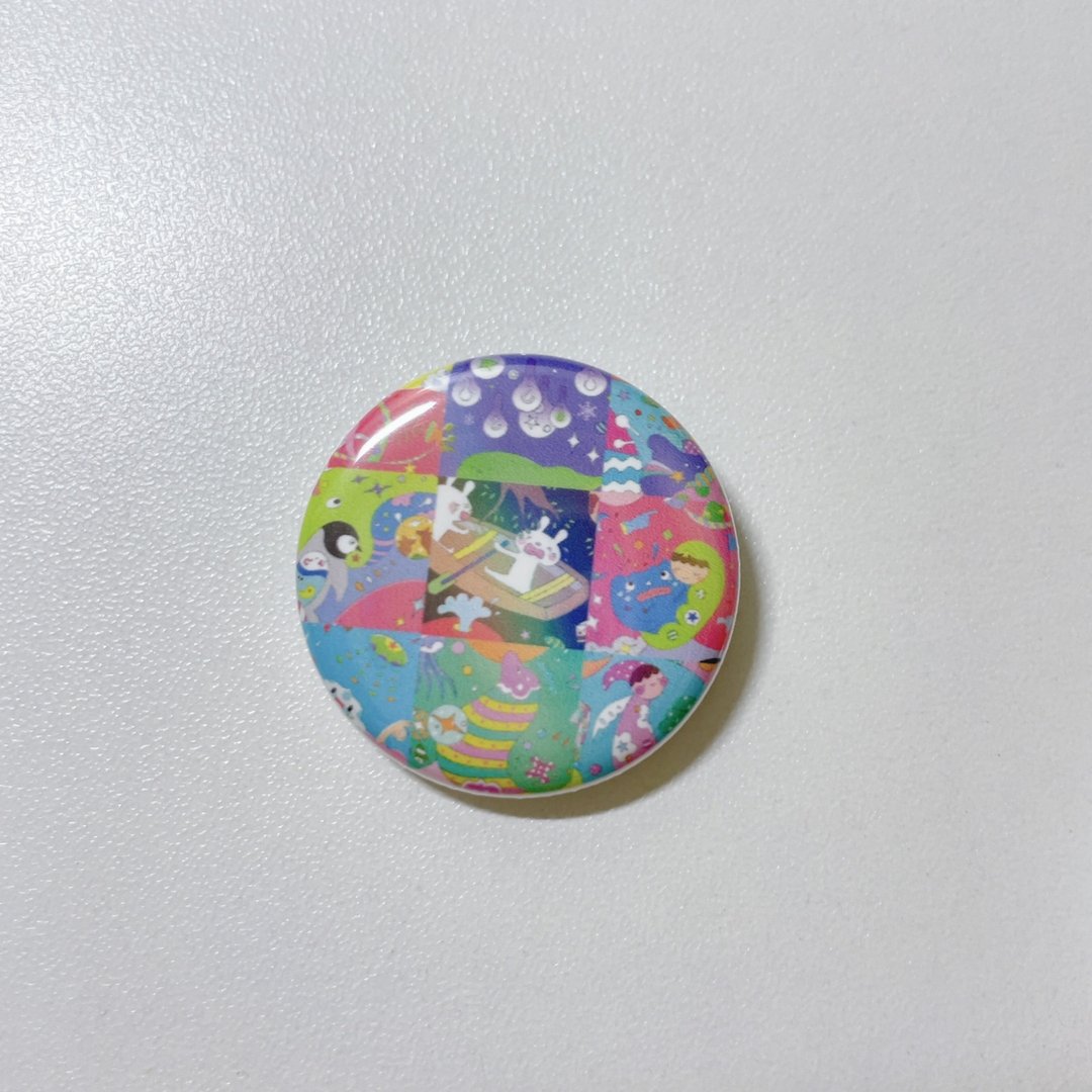 mimitofu's planet 小圆胸章 Best selection Rabbit - 胸针 - 不锈钢 多色