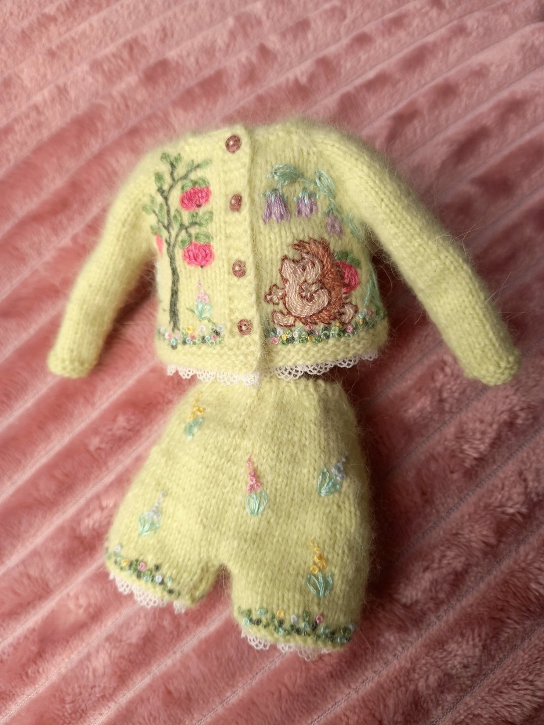 手工编织 Blythe 娃娃衣服一套 - 桌游/玩具 - 羊毛 黄色