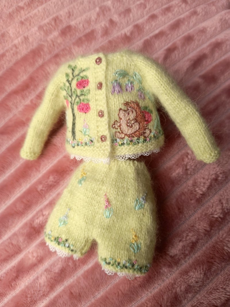 手工编织 Blythe 娃娃衣服一套 - 桌游/玩具 - 羊毛 黄色