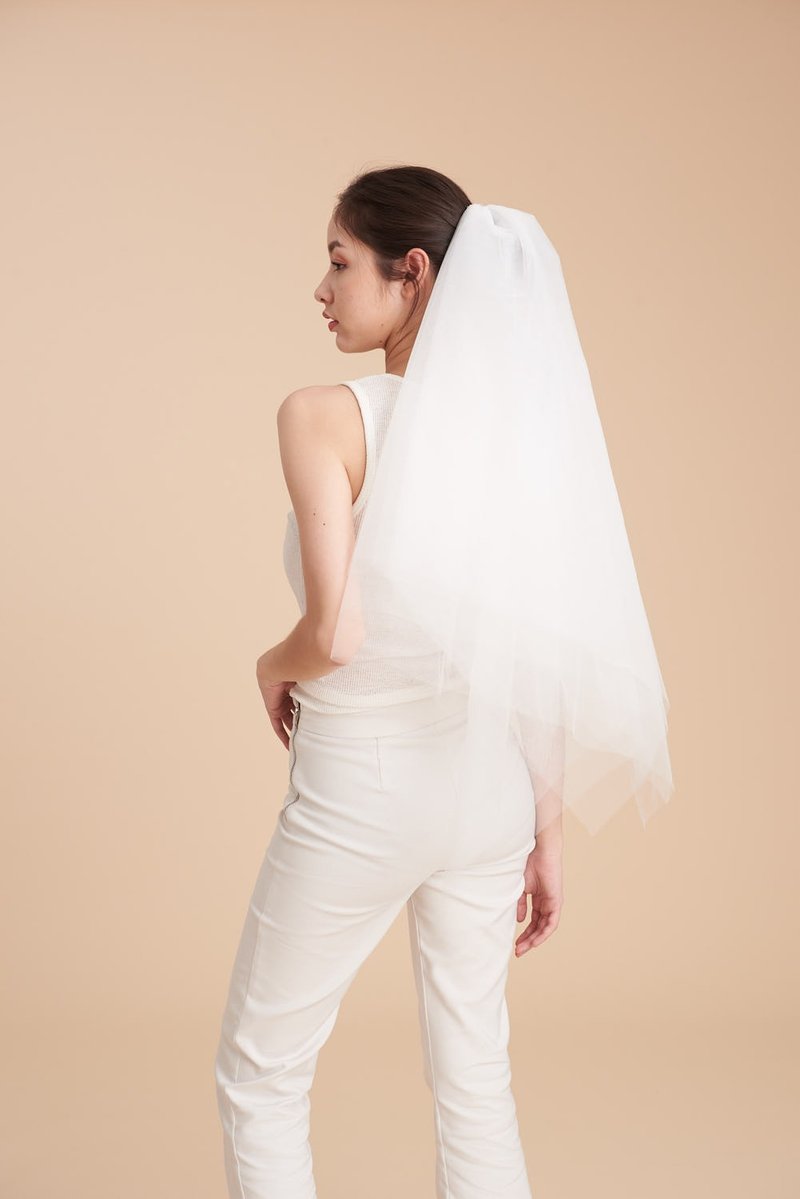 Basic Soft Tulle Wedding Veil - 发饰 - 聚酯纤维 白色