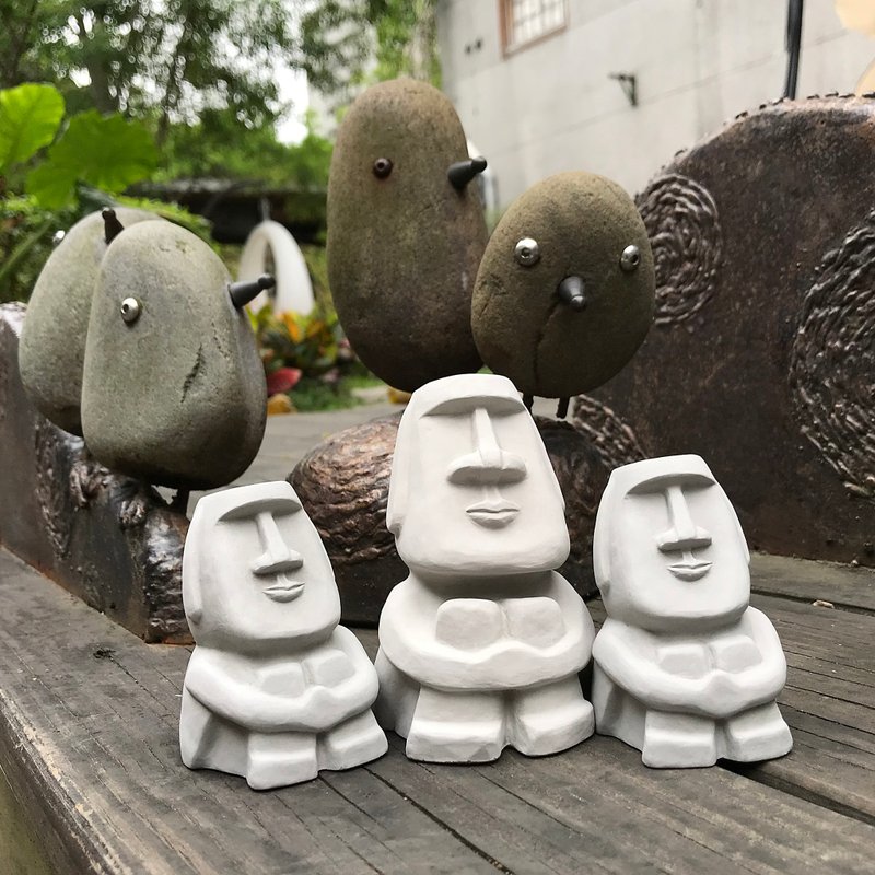 水泥摩艾 Moai－小呆摩艾 - 玩偶/公仔 - 水泥 灰色