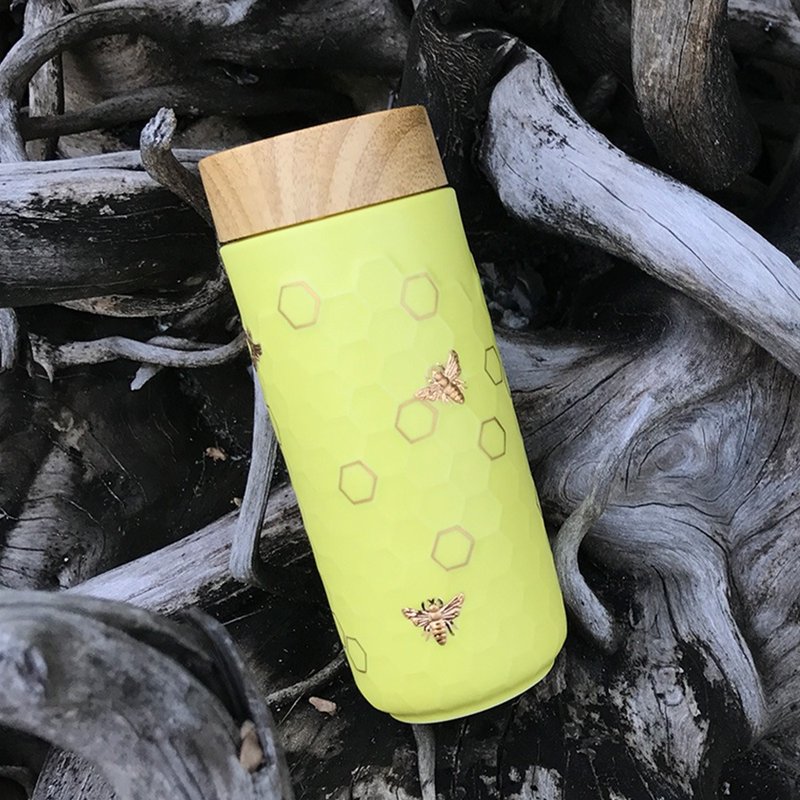 大丰收随身杯 / 大 / 双层 / 帝黄金 / 仿木纹盖 - 水瓶/水壶 - 瓷 